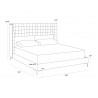 Sunpan Cairo Bed - King - Antonio Porcelain - Dimensions