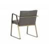 Sunpan Kristoffer Dining Armchair - Vintage Steel Grey Leather - Back Angle - Sunpan Kristoffer Dining Armchair - Vintage Steel Grey Leather - Back Angle