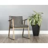 Sunpan Kristoffer Dining Armchair - Vintage Steel Grey Leather - Lifestyle - Sunpan Kristoffer Dining Armchair - Vintage Steel Grey Leather - Lifestyle