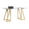 Sunpan Atkinson Desk - Angled with Decor