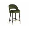 Monae Counter Stool - Moss Green - Front Angle