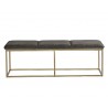 Alley Bench - Rustic Bronze - Piccolo Pebble - Front