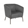  Sunpan Klein Lounge Chair - Zenith Graphite Grey - Angled