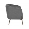  Sunpan Klein Lounge Chair - Zenith Graphite Grey - Side Angle