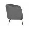  Sunpan Klein Lounge Chair - Zenith Graphite Grey - Side Angle -  Sunpan Klein Lounge Chair - Zenith Graphite Grey - Side Angle