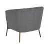  Sunpan Klein Lounge Chair - Zenith Graphite Grey - Back Angle