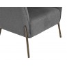  Sunpan Klein Lounge Chair - Zenith Graphite Grey - Leg Close-Up
