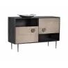 Sunpan Basque Sideboard - Angled with Decor - Sunpan Basque Sideboard - Angled with Decor