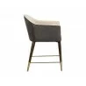 Sunpan Kylin Dining Armchair - Dillon Cream and Bravo Ash - Side Angle - Sunpan Kylin Dining Armchair - Dillon Cream and Bravo Ash - Side Angle