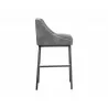 Dalary Barstool - Bravo Metal / Polo Club Stone - Side Angle - Dalary Barstool - Bravo Metal / Polo Club Stone - Side Angle