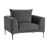 Virgo Armchair - Polo Club Kohl Grey - Angled View