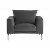 Virgo Armchair - Polo Club Kohl Grey - Front View - Virgo Armchair - Polo Club Kohl Grey - Front View