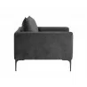 Virgo Armchair - Polo Club Kohl Grey - Side Angle - Virgo Armchair - Polo Club Kohl Grey - Side Angle