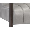 Sunpan Joaquin Lounge Chair In Bravo Metal - Front Angle Close-up with Arm