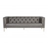 Westin Sofa - Vintage Steel Grey Leather - Front View