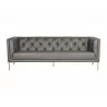 Westin Sofa - Vintage Steel Grey Leather - Front View - Westin Sofa - Vintage Steel Grey Leather - Front View