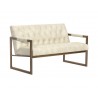 Sunpan Monde 2 Seater Lounge Chair - Bravo Cream - Angled View