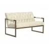Sunpan Monde 2 Seater Lounge Chair - Bravo Cream - Angled View - Sunpan Monde 2 Seater Lounge Chair - Bravo Cream - Angled View
