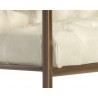 Sunpan Monde 2 Seater Lounge Chair - Bravo Cream - Arm Frame Close-Up