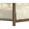 Sunpan Monde 2 Seater Lounge Chair - Bravo Cream - Arm Frame Close-Up - Sunpan Monde 2 Seater Lounge Chair - Bravo Cream - Arm Frame Close-Up