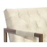 Sunpan Monde 2 Seater Lounge Chair - Bravo Cream - Chair Arm Close-Up