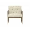 Sunpan Monde Armchair - Bravo Cream - Front View - Sunpan Monde Armchair - Bravo Cream - Front View