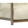 Sunpan Monde Armchair - Bravo Cream - Arm Frame Close-up - Sunpan Monde Armchair - Bravo Cream - Arm Frame Close-up