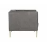 Westin Armchair - Vintage Steel Grey Leather - Side View - Westin Armchair - Vintage Steel Grey Leather - Side View