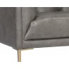 Westin Armchair - Vintage Steel Grey Leather - Leg Close-Up