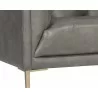 Westin Armchair - Vintage Steel Grey Leather - Leg Close-Up - Westin Armchair - Vintage Steel Grey Leather - Leg Close-Up