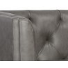 Westin Armchair - Vintage Steel Grey Leather - Sofa Arm Close-Up