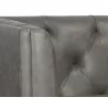 Westin Armchair - Vintage Steel Grey Leather - Sofa Arm Close-Up - Westin Armchair - Vintage Steel Grey Leather - Sofa Arm Close-Up