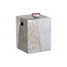 Kyson End Table - Silver - Angled with Decor