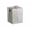 Kyson End Table - Silver - Angled with Decor - Kyson End Table - Silver - Angled with Decor