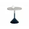 Sunpan Laszilo Side Table - Front Angle with Decor - Sunpan Laszilo Side Table - Front Angle with Decor