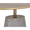 Sunpan Kadin Side Table in Grey - Edge Closeup Angle