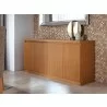 Manhattan Comfort Viennese 62.99 in. 6-Shelf Buffet Cabinet in Maple Cream - Manhattan Comfort Viennese 62.99 in. 6-Shelf Buffet Cabinet in Maple Cream