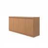Manhattan Comfort Viennese 62.99 in. 6-Shelf Buffet Cabinet in Maple Cream Side
