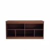 Manhattan Comfort Viennese 62.99 in. 6-Shelf Buffet Cabinet in Maple Cream Open - Manhattan Comfort Viennese 62.99 in. 6-Shelf Buffet Cabinet in Maple Cream Open