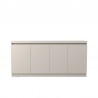 Manhattan Comfort Viennese 62.99 in. 6-Shelf Buffet Cabinet in Off White Front