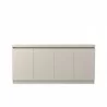 Manhattan Comfort Viennese 62.99 in. 6-Shelf Buffet Cabinet in Off White Front - Manhattan Comfort Viennese 62.99 in. 6-Shelf Buffet Cabinet in Off White Front