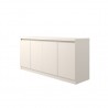 Viennese 62.99 in. 6- Shelf Buffet Cabinet in Off White - Angled View