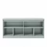 Manhattan Comfort Viennese 62.99 in. 6-Shelf Buffet Cabinet in Off White Open - Manhattan Comfort Viennese 62.99 in. 6-Shelf Buffet Cabinet in Off White Open