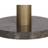 Sunpan Monaco Bistro Table - Gold - Light Grey Marble / Charcoal Grey - 35.5" - Leg Close-Up