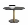 Sunpan Monaco Dining Table - Front with Coffee Cup - Sunpan Monaco Dining Table - Front with Coffee Cup
