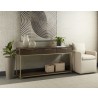 Sunpan Rebel Console Table Gold - Charcoal Grey