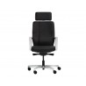 Sunpan Dennison Office Chair in Black Leather - Front