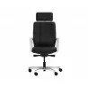 Sunpan Dennison Office Chair in Black Leather - Front - Sunpan Dennison Office Chair in Black Leather - Front