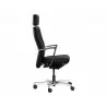 Sunpan Dennison Office Chair in Black Leather - Side - Sunpan Dennison Office Chair in Black Leather - Side