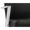 Sunpan Dennison Office Chair in Black Leather - Seat Close-up - Sunpan Dennison Office Chair in Black Leather - Seat Close-up